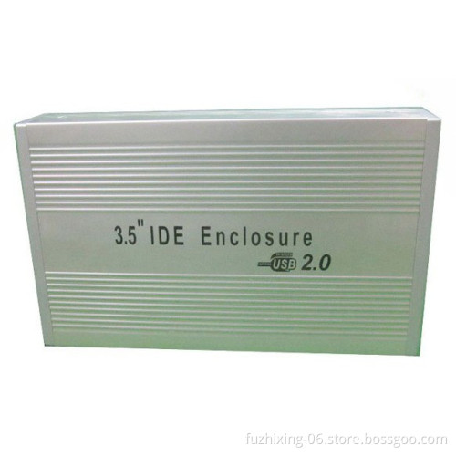 Black Silver USB 2.0 aluminum external hdd case 3.5 inch ide
